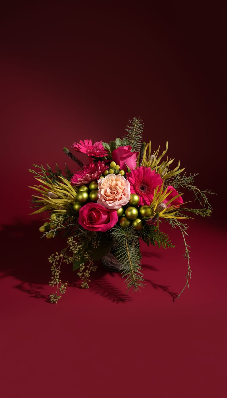 "Mistletoe & Holly" Classic Holiday Arrangement | Westdale Florist